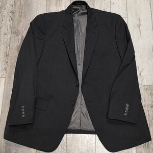 44S Men's Joseph & Feiss Blazer Charcoal Gray 100% Wool 2 Button Sport Coat